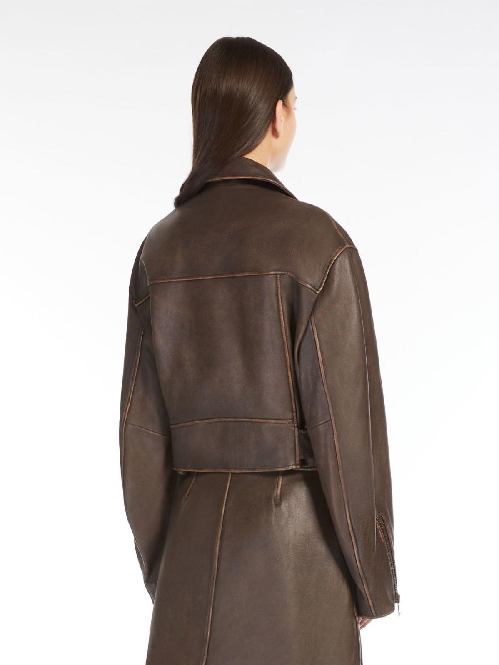 Weekend Giacca biker in pelle In Saldo