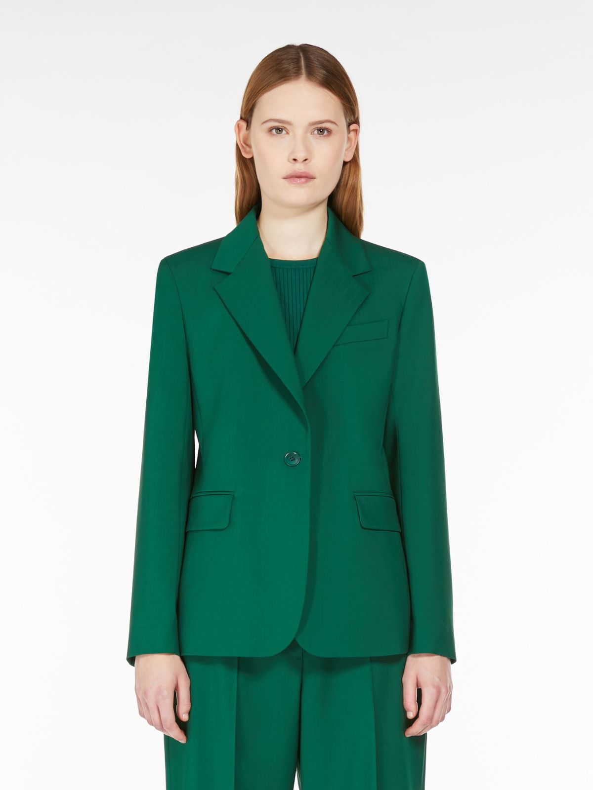 Weekend Blazer in lana natural stretch Moda
