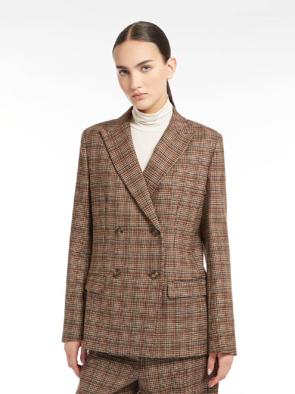 Weekend Blazer in lana disegnata Italy