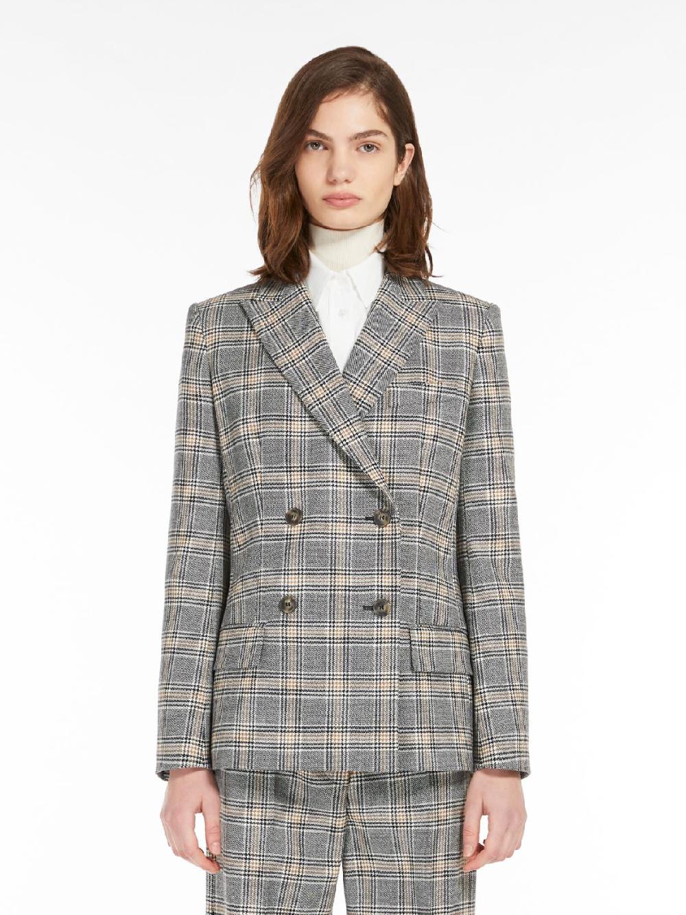 Weekend Blazer in lana disegnata Italia