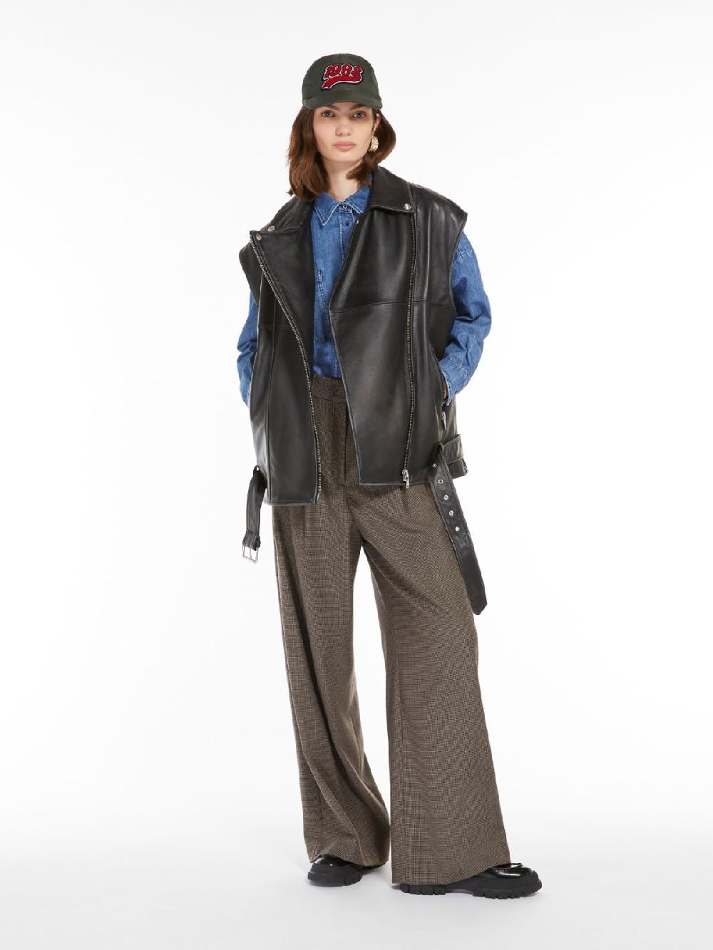 Weekend Gilet oversize in pelle In Linea