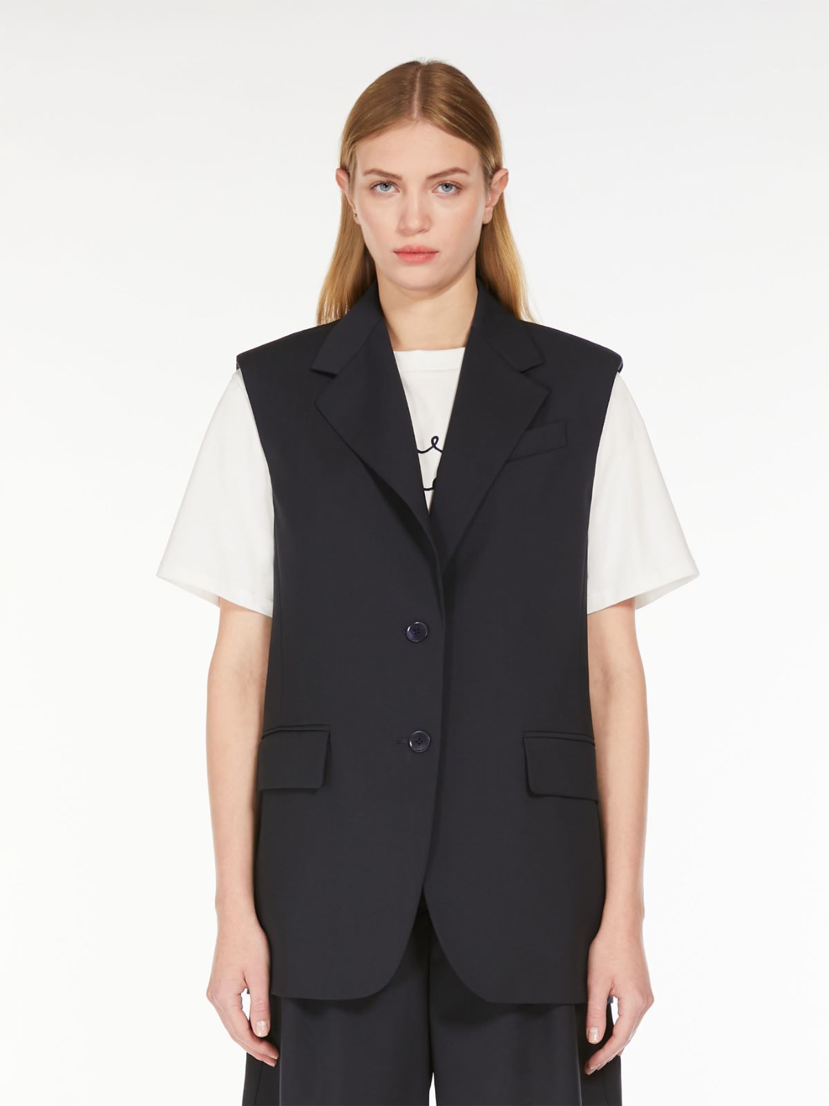 Weekend Gilet in tela di lana stretch Spedizione Gratuita