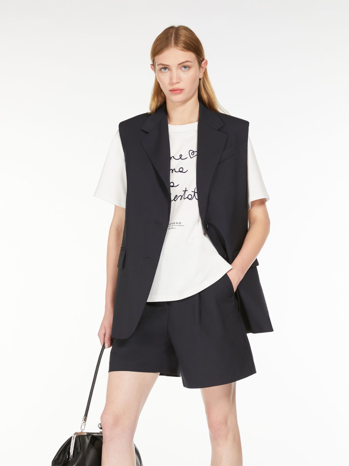 Weekend Gilet in tela di lana stretch Spedizione Gratuita