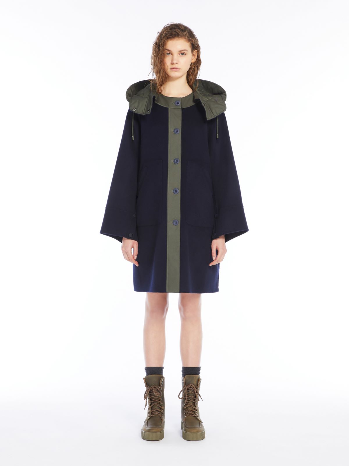 Weekend Parka in lana e tela antigoccia Online