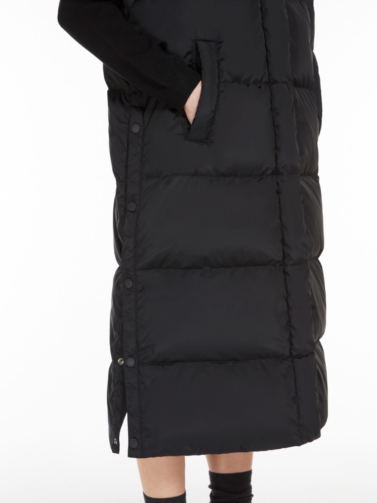 Weekend Gilet lungo in taffetà antigoccia Saldi Di Fabbrica