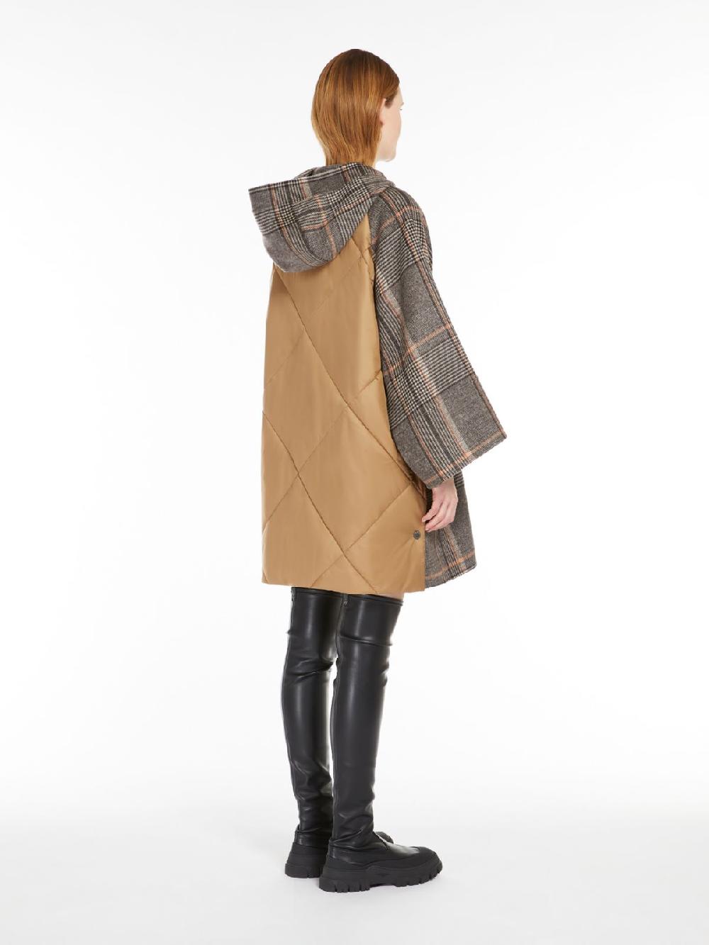 Weekend Cappotto in lana check e tela antigoccia Vendite Flash