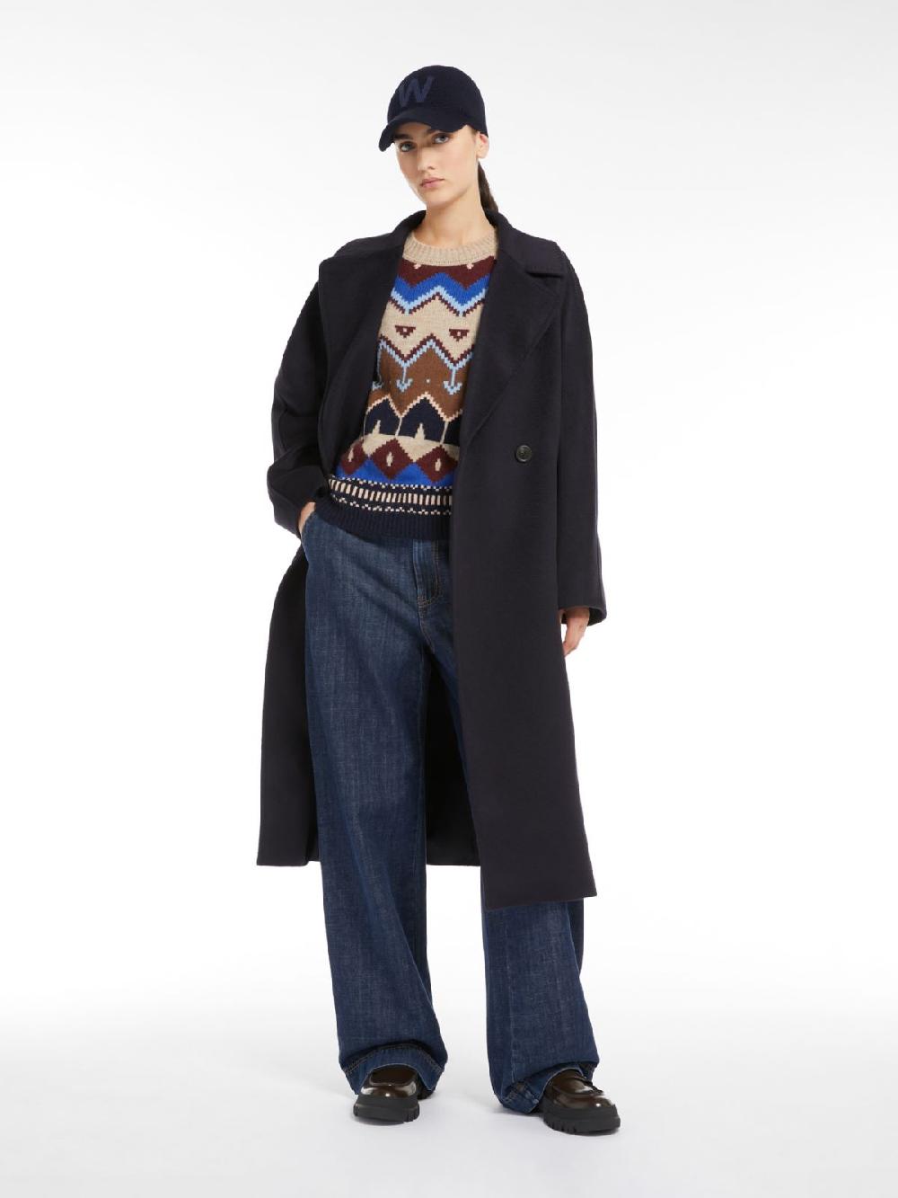 Weekend Cappotto in lana con cintura In Linea