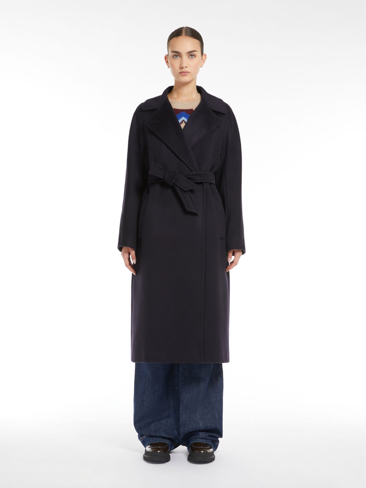 Weekend Cappotto in lana con cintura In Linea