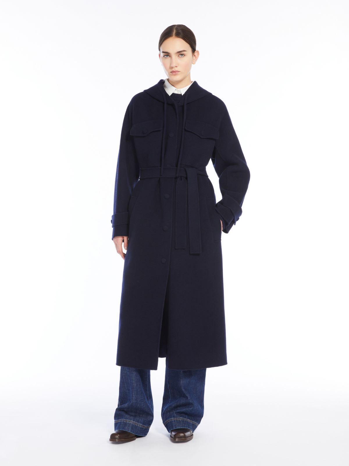 Weekend Cappotto lungo in drap di lana Nuovo