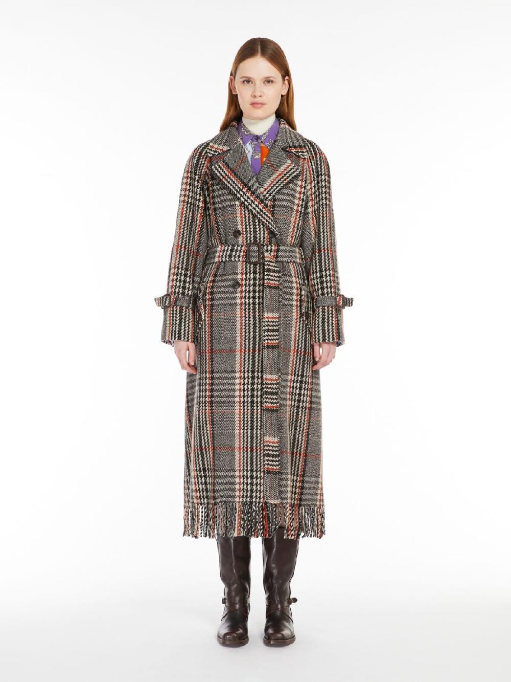 Weekend Cappotto in mista lana con frange Negozi Online