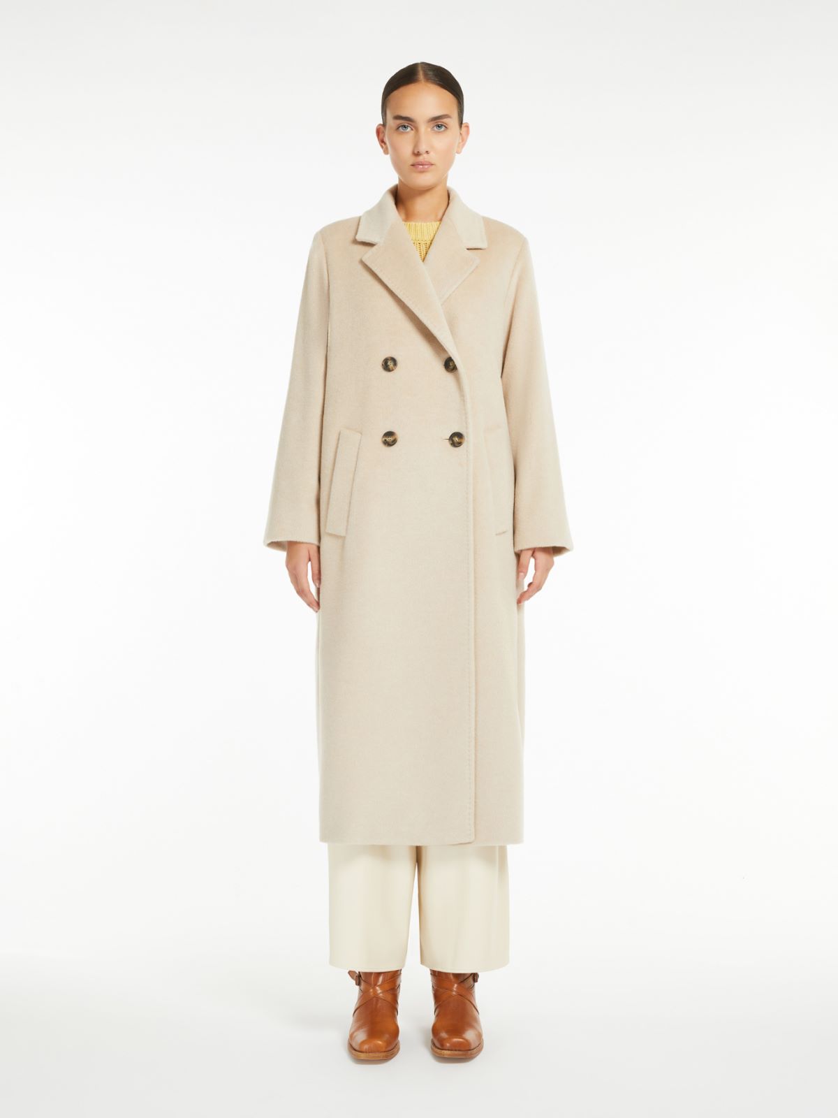 Weekend Cappotto doppiopetto in lana e alpaca Sottocosto