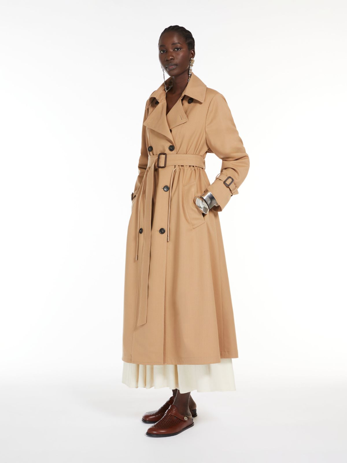 Weekend Trench in mista lana Outlet