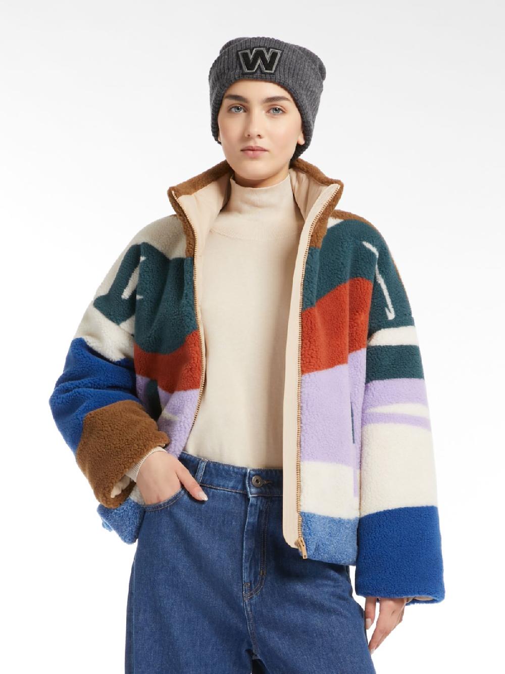 Weekend Piumino corto in jersey di lana jacquard Saldi Di Fabbrica