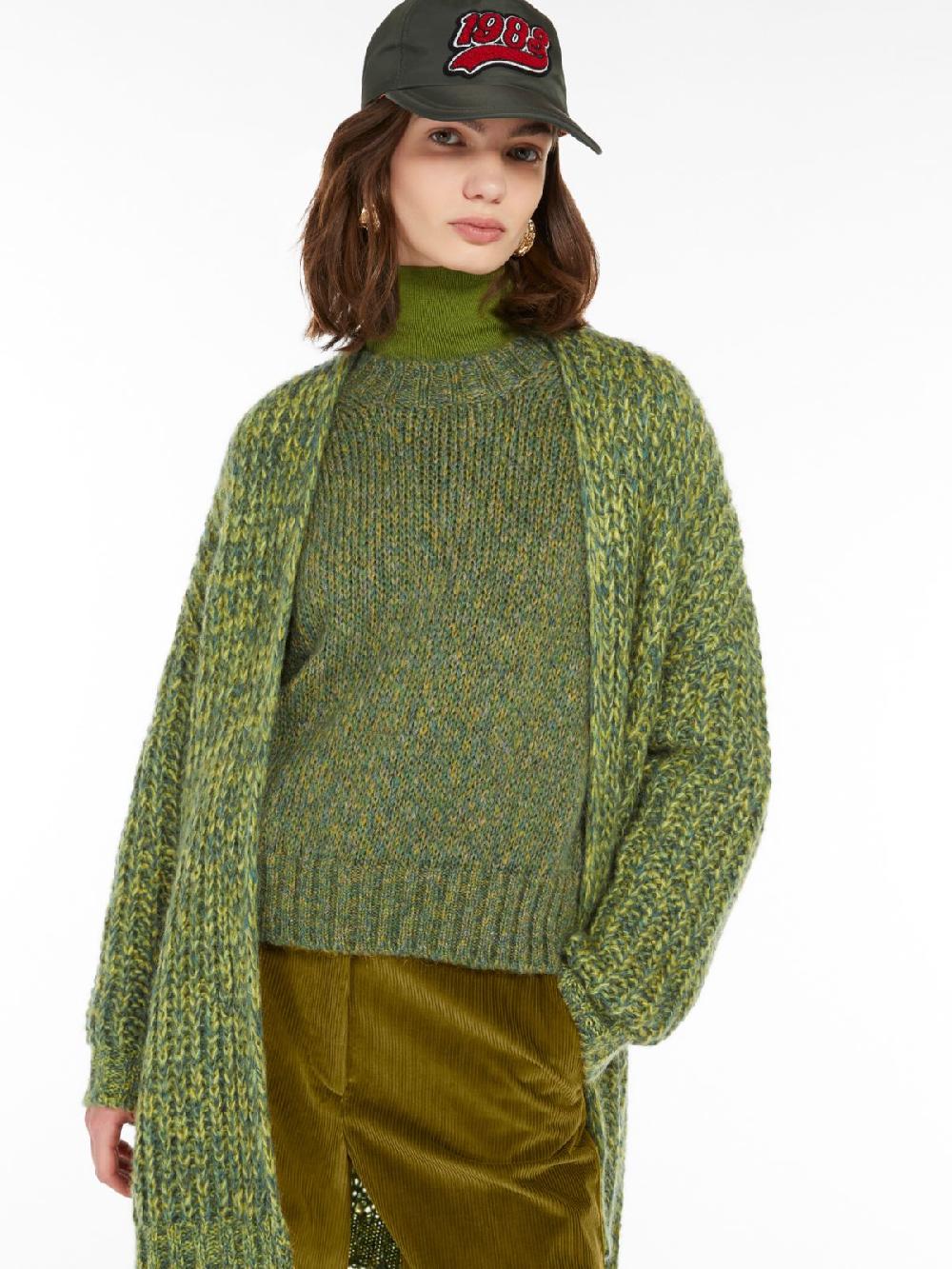 Weekend Cardigan a coste in mohair chiné Offerte