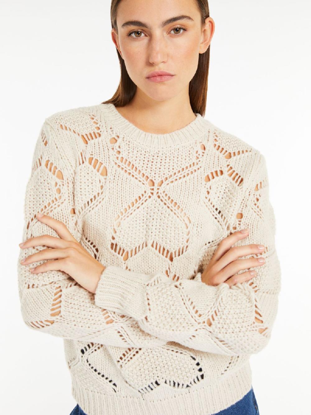 Weekend Maglia in mista lana traforata In Saldo