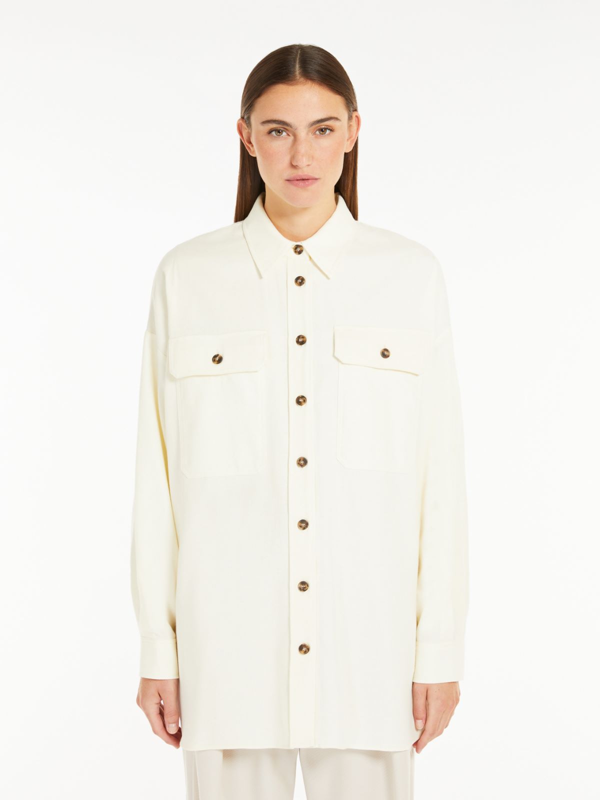 Weekend Camicia over in flanella di cotone Nuova