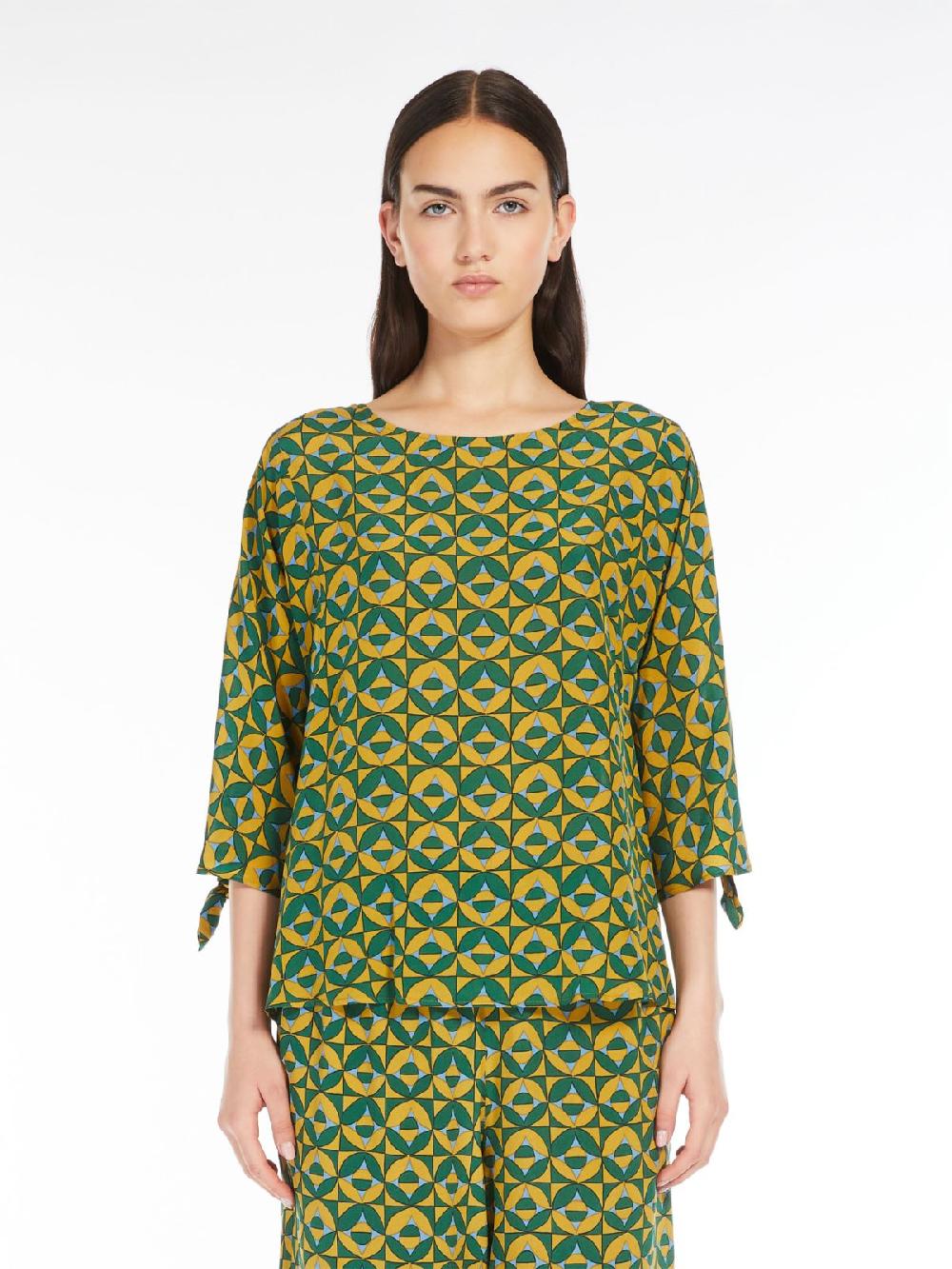 Weekend Blusa in crêpe de Chine stampato Fornitura limitata