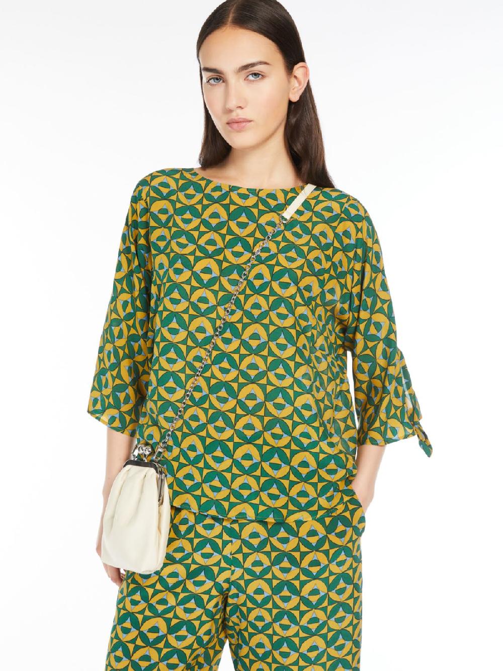 Weekend Blusa in crêpe de Chine stampato Fornitura limitata
