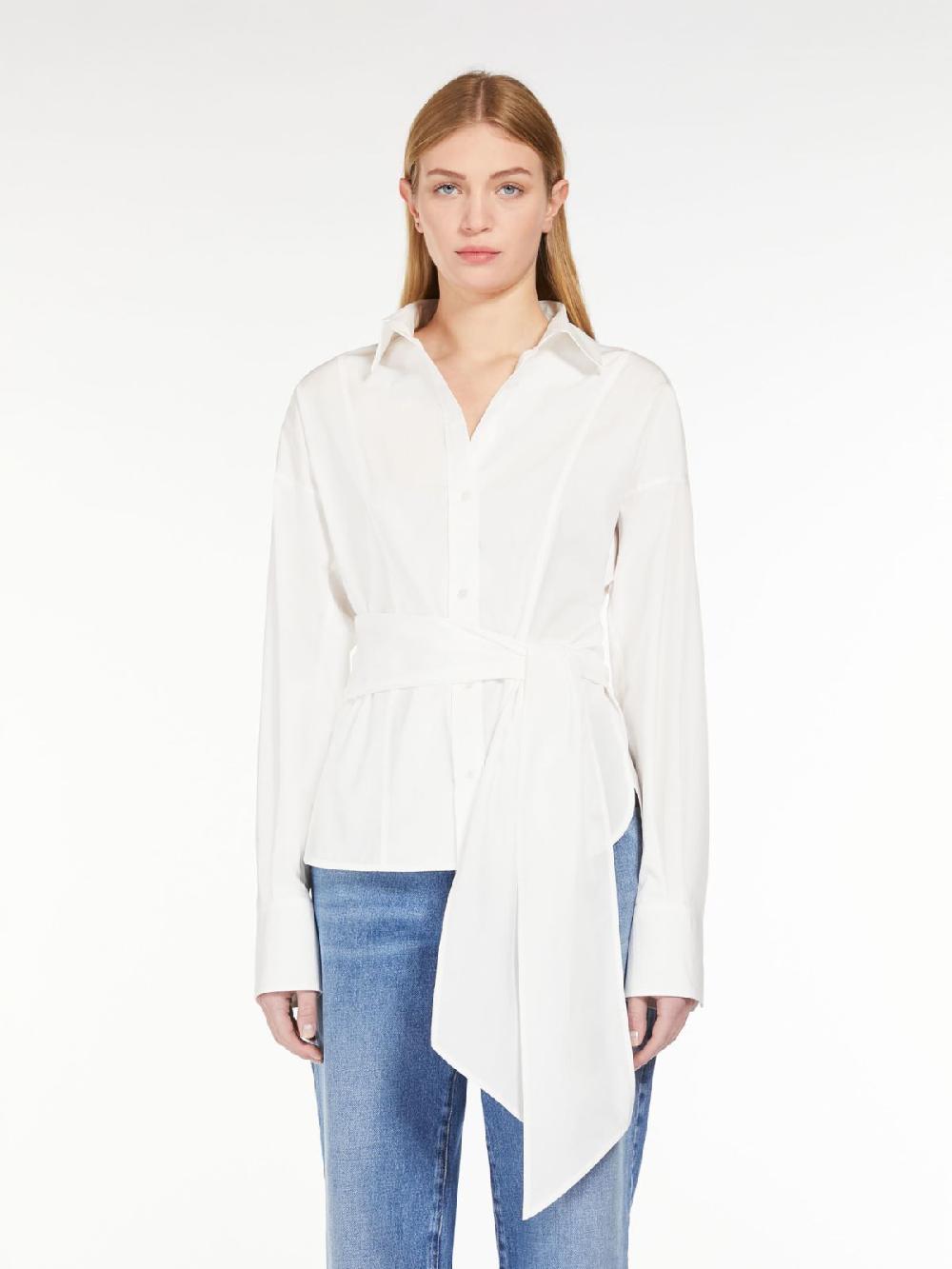 Weekend Camicia incrociata in popeline di cotone Offerta Pasqua