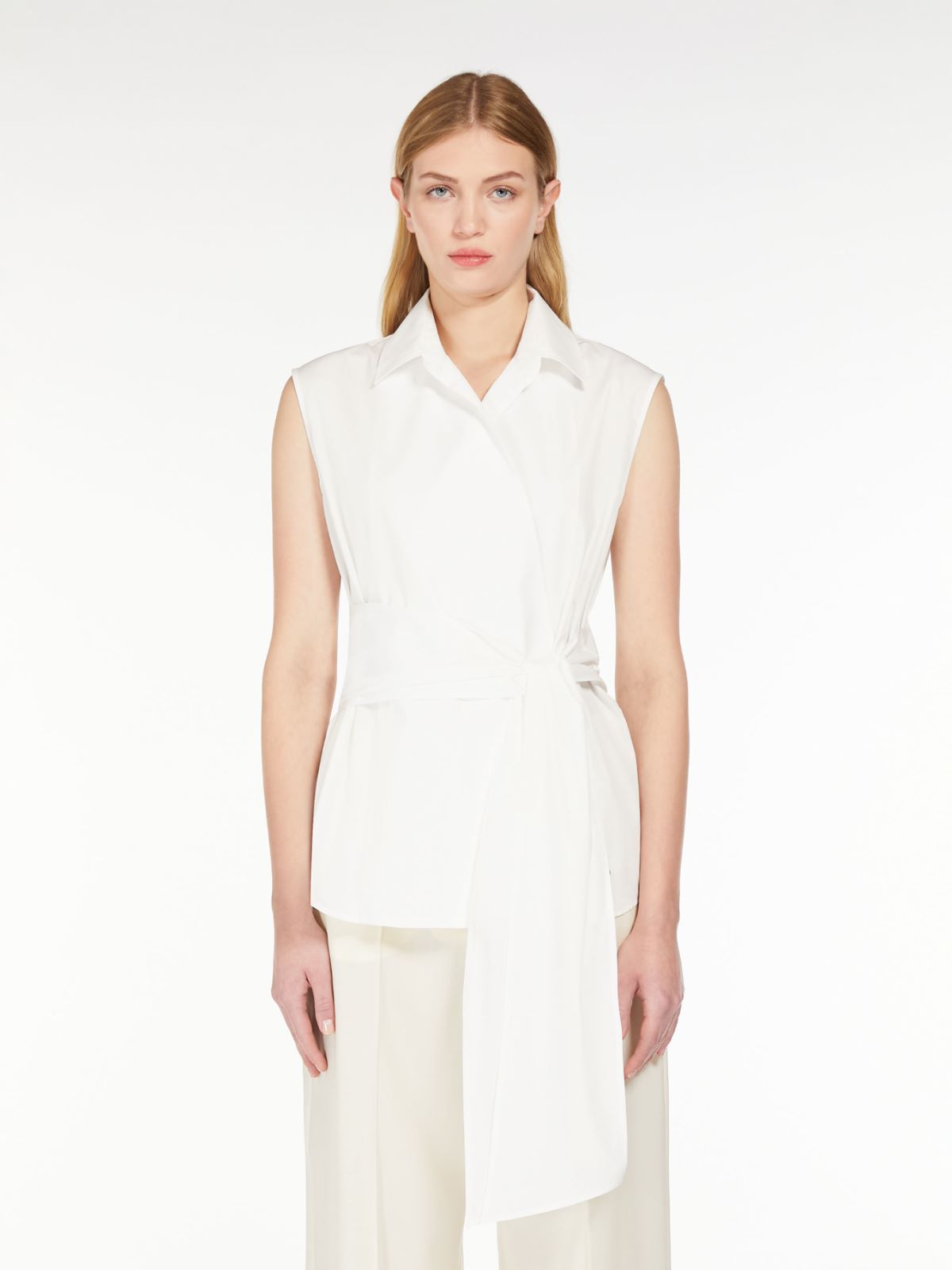Weekend Camicia smanicata in popeline Smaltimento dello stoccaggio