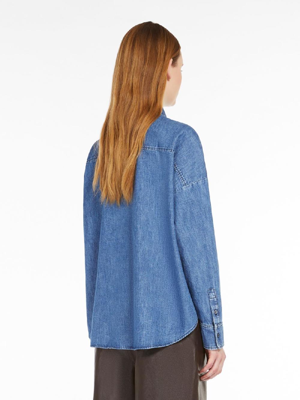 Weekend Camicia crop in denim di cotone Online Outlet