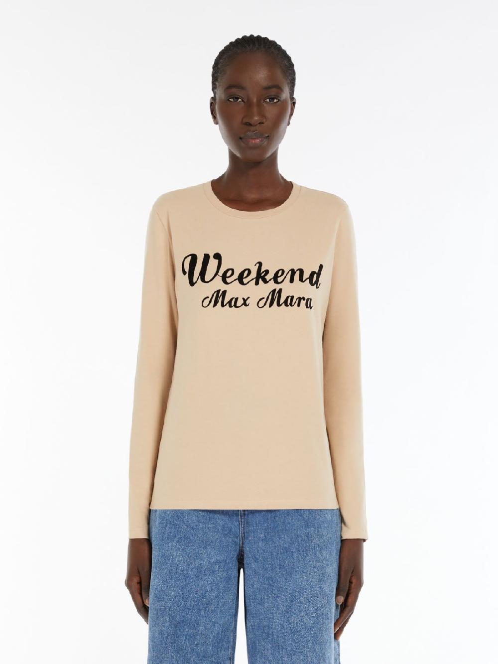 Weekend T-shirt in cotone con stampa Fino al 50% di sconto