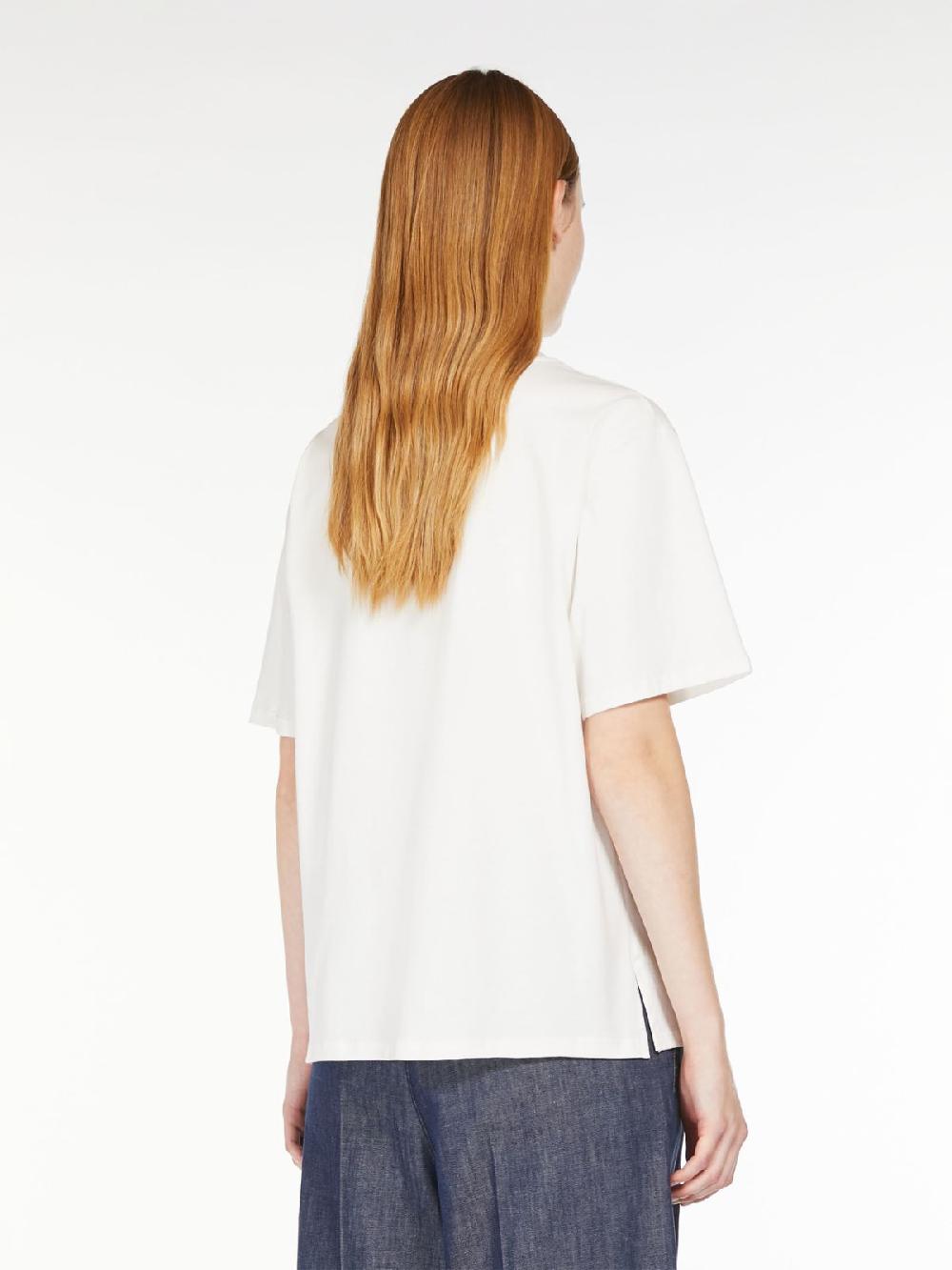 Weekend T-shirt in cotone con lettering ricamato Officina