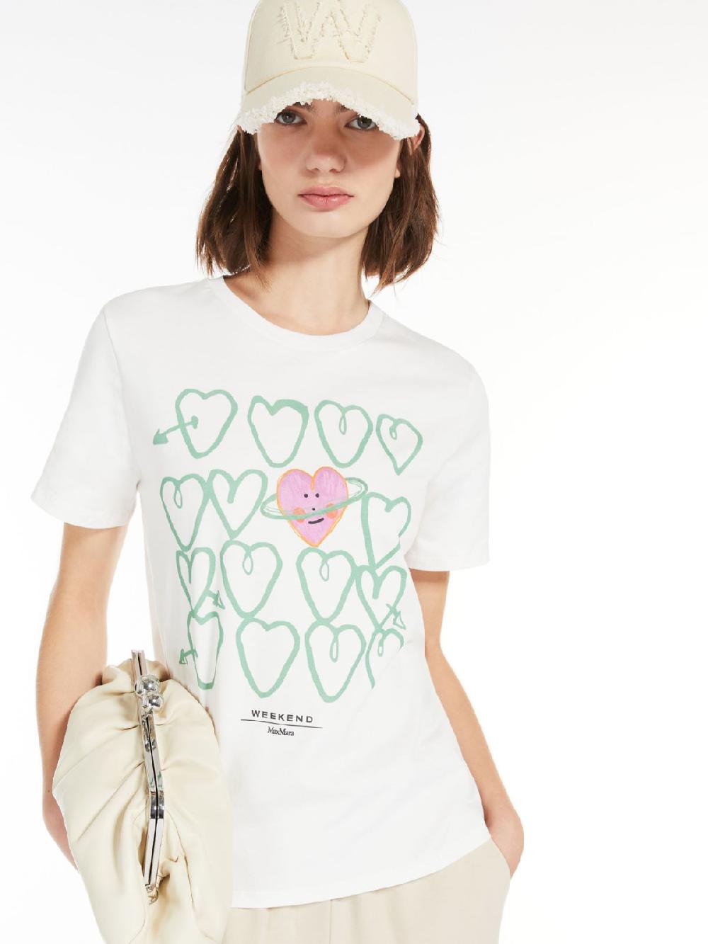 Weekend T-shirt in cotone con stampa Esporta salva
