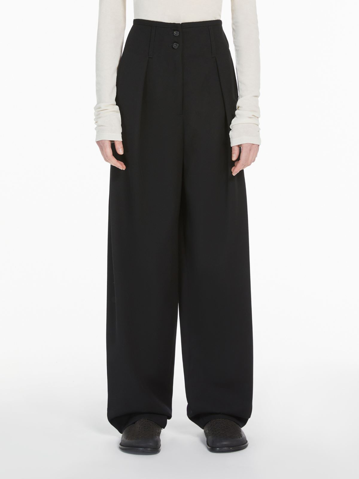Weekend Pantalone ampio in mista lana Qualità Garantita