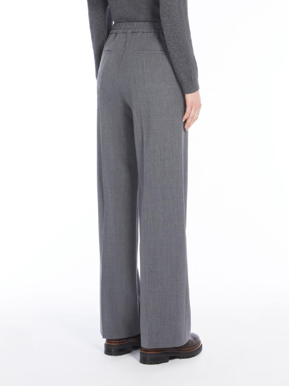Weekend Pantalone in gabardina di lana Fino Al -60%