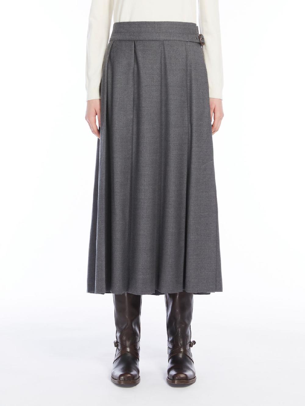 Weekend Gonna a pieghe in lana Negozio online di fabbrica