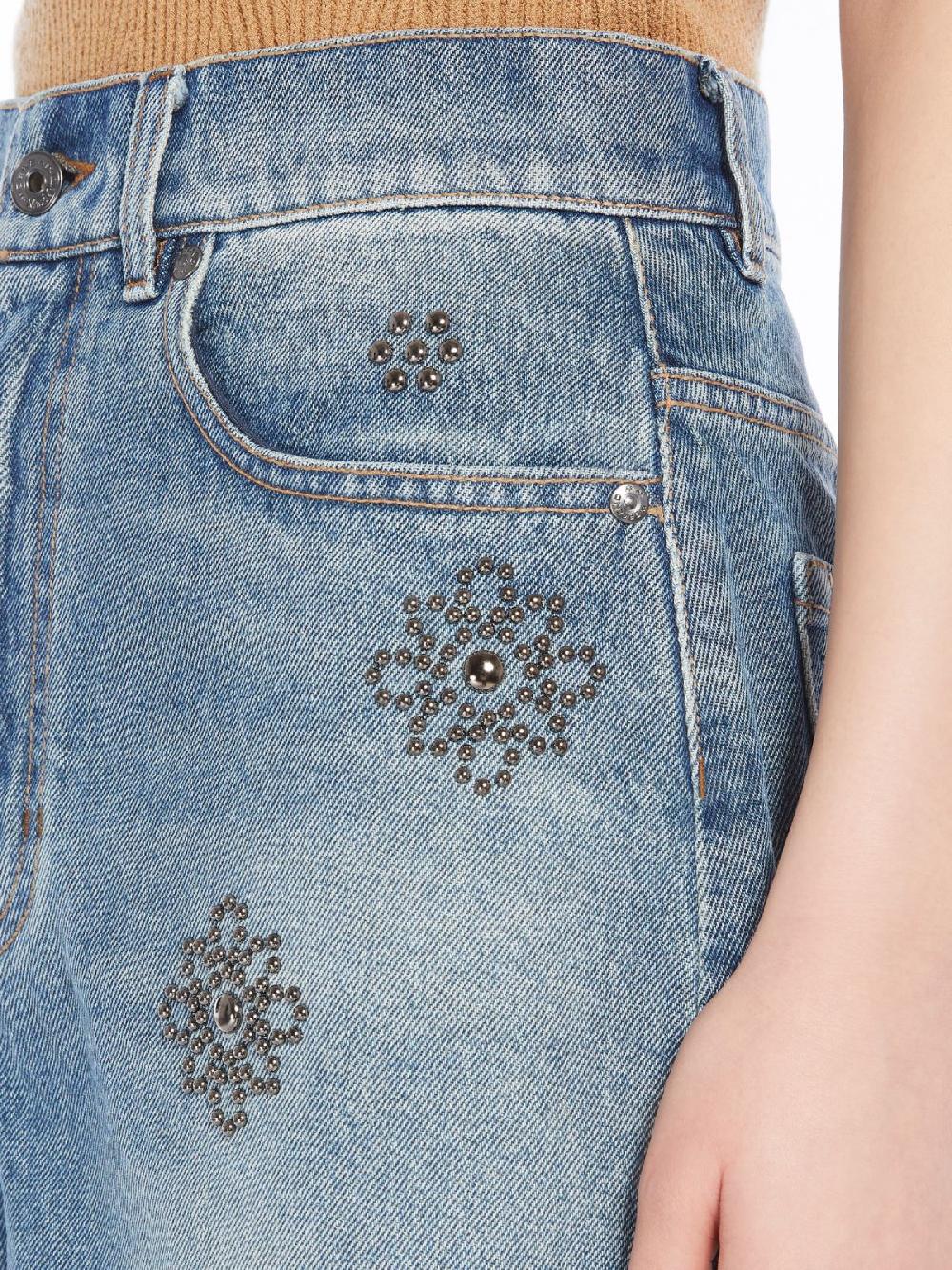 Weekend Minigonna in denim con borchie Comprare a buon mercato