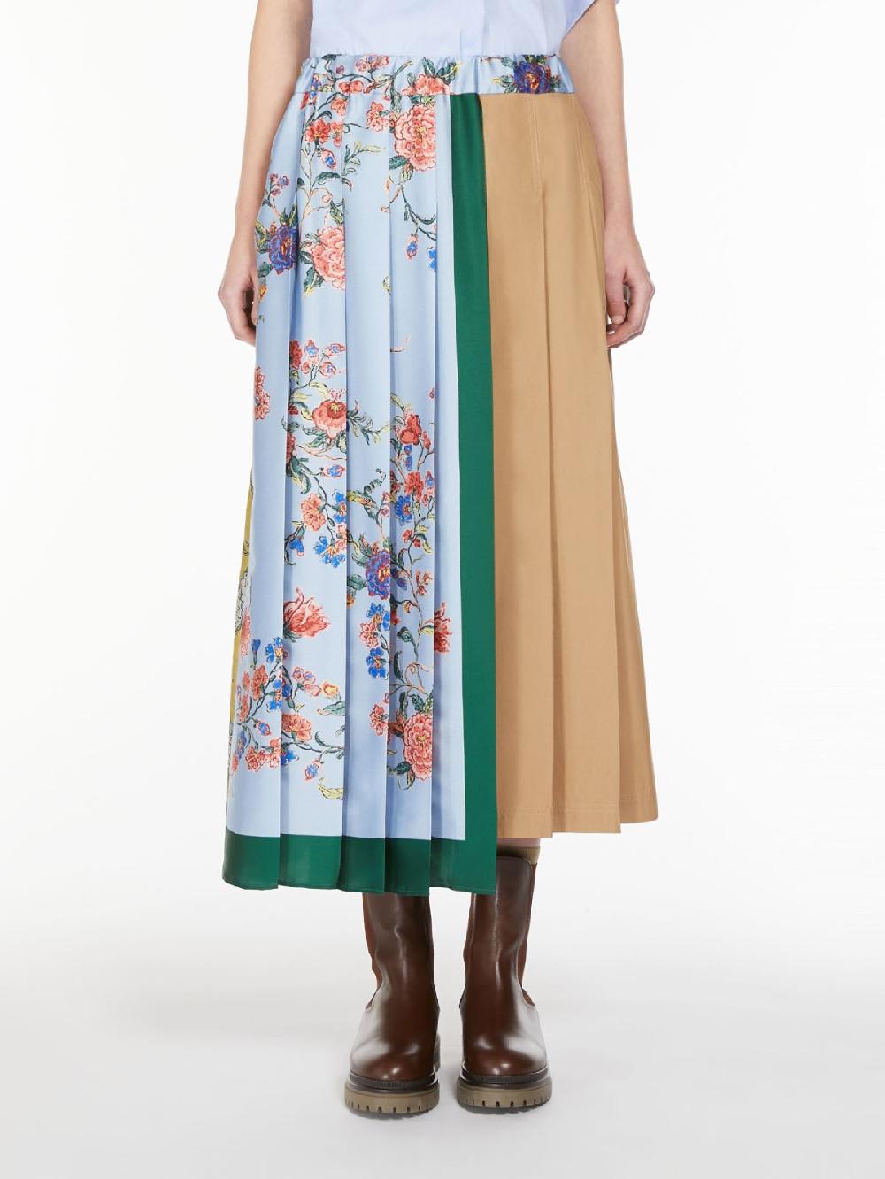 Weekend Gonna midi in tela e twill stampato Offerta natalizia