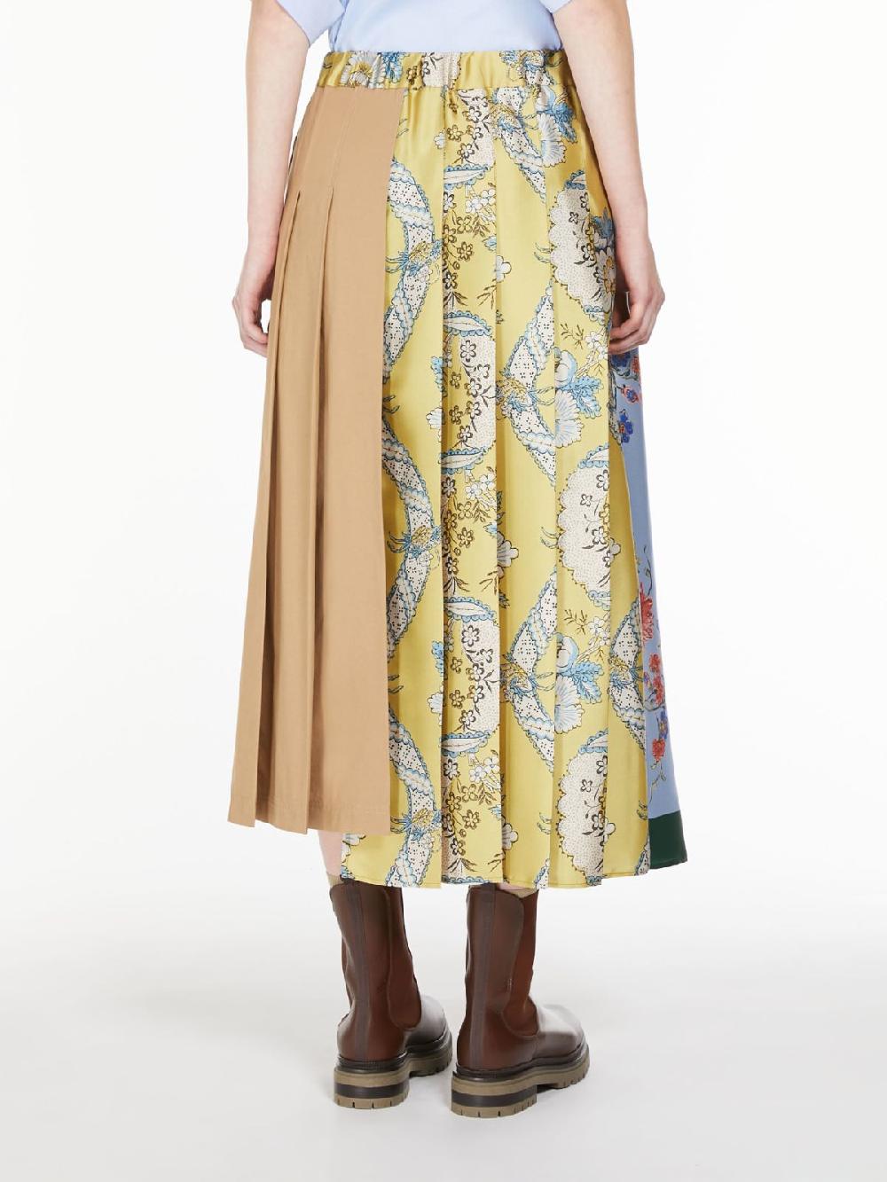 Weekend Gonna midi in tela e twill stampato Offerta natalizia