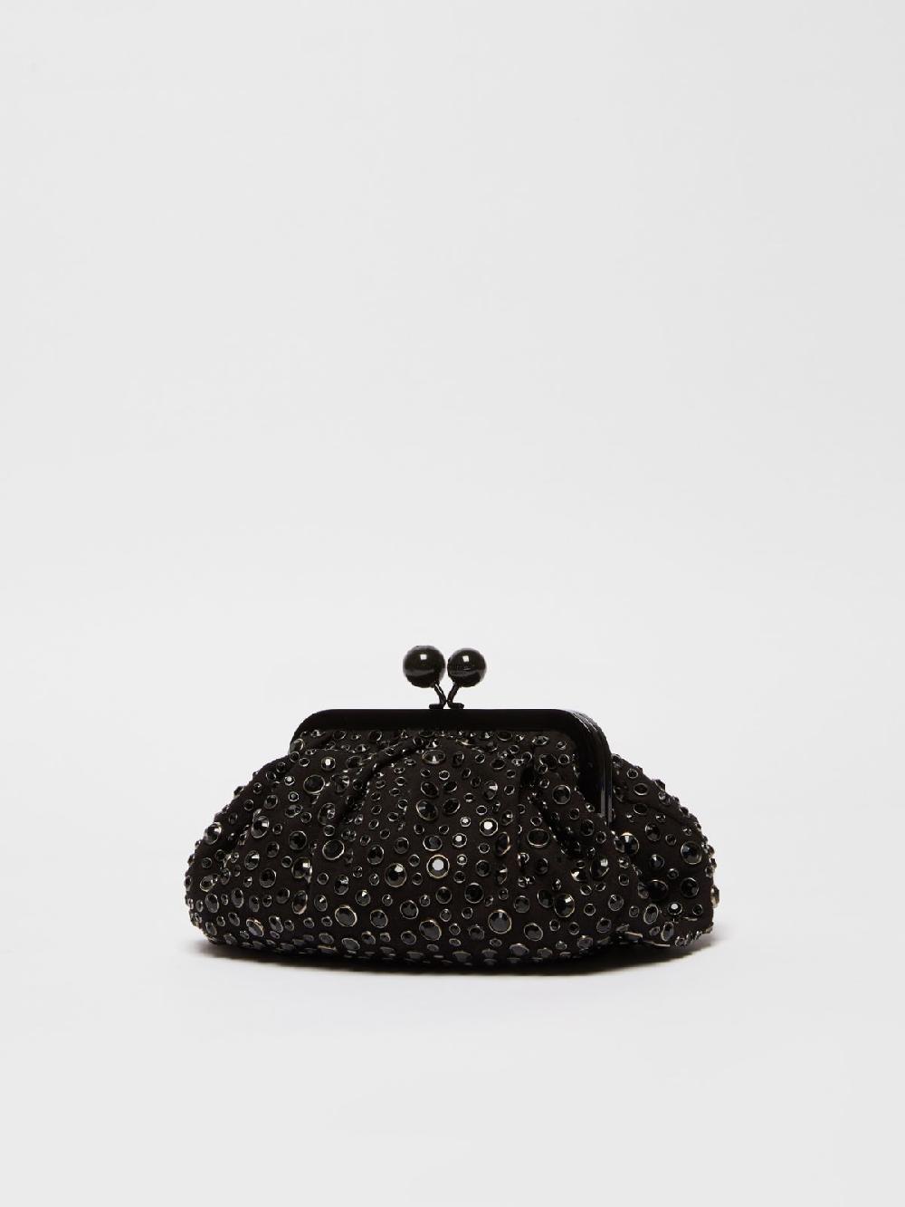 Weekend Pasticcino Bag Small con pietre incastonate in pelle con cristalli Offerte esclusive