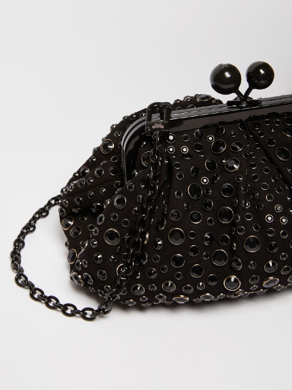 Weekend Pasticcino Bag Small con pietre incastonate in pelle con cristalli Offerte esclusive