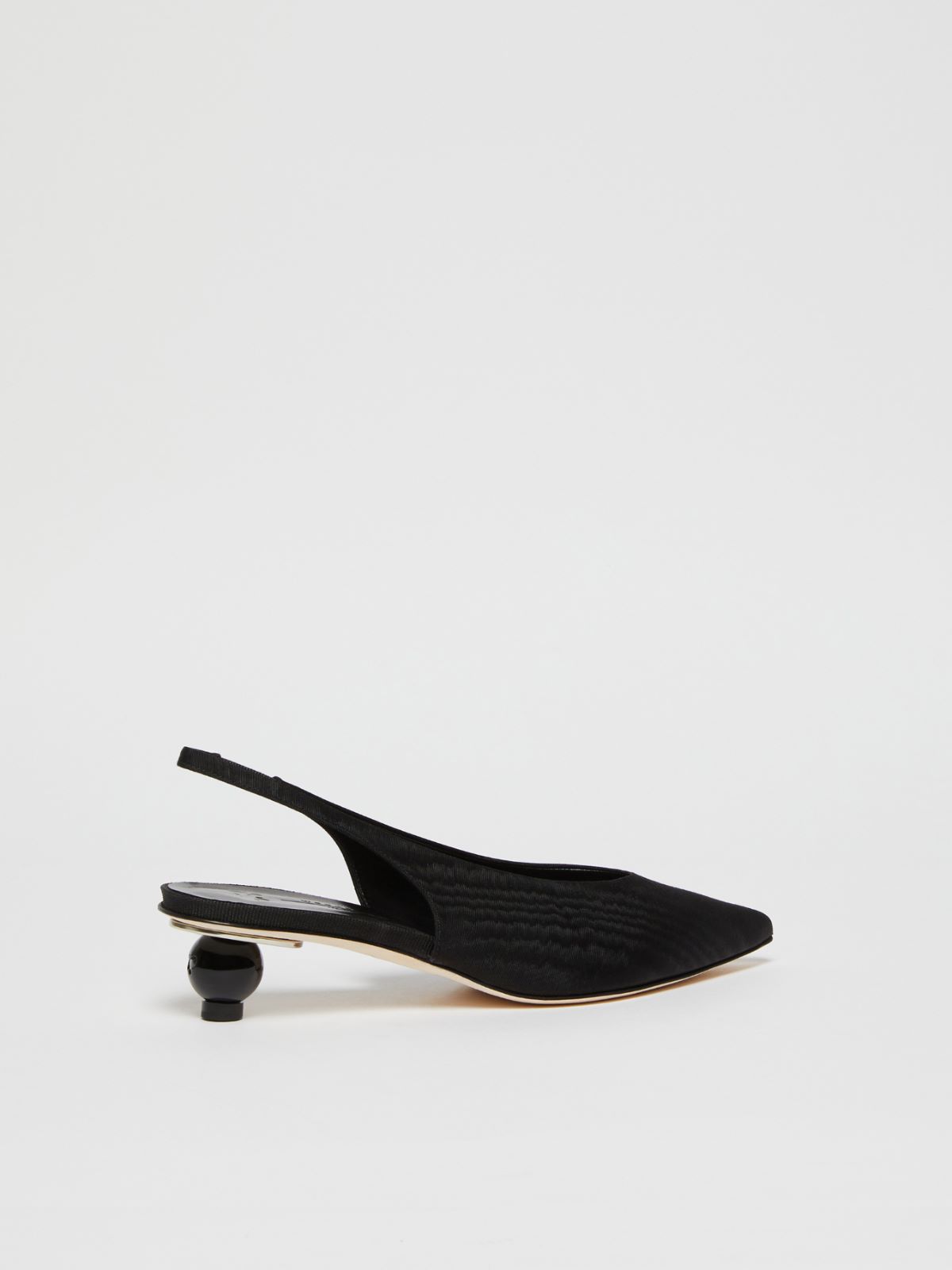 Weekend Slingback in moiré con tacco boule In Linea