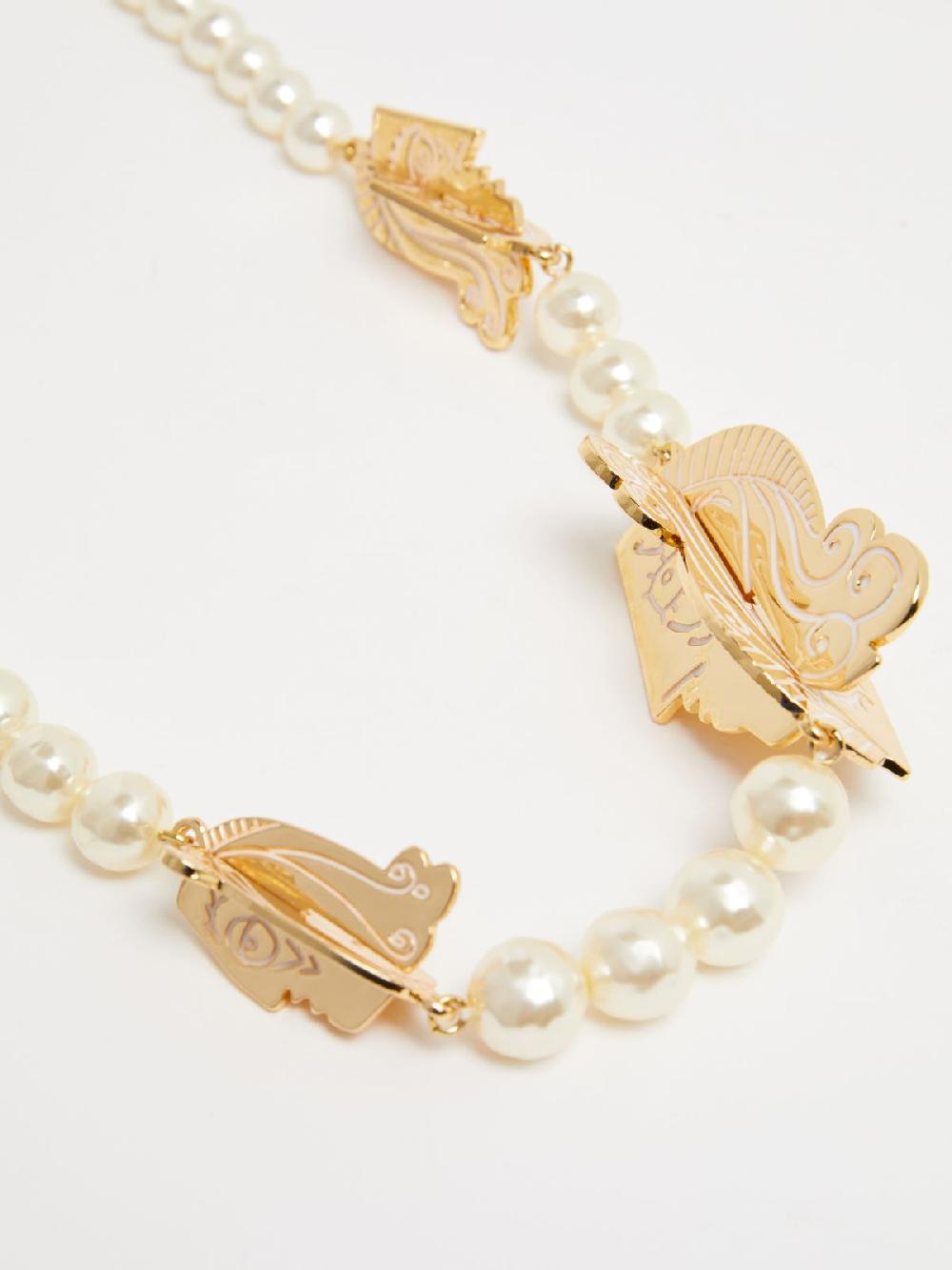 Weekend Collana cubista con perle Grande vendita