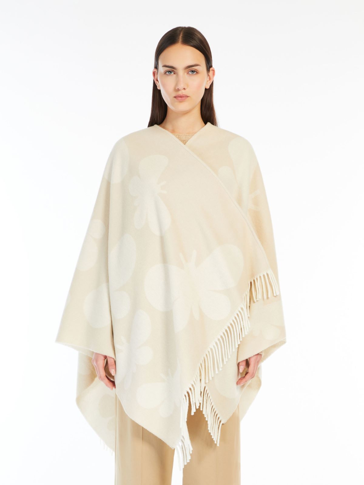 Weekend Poncho in lana jacquard Bestseller