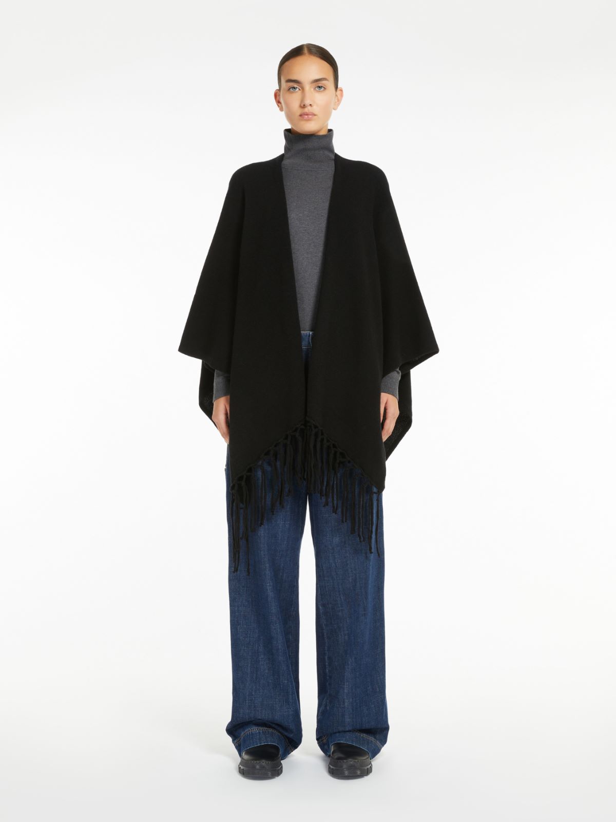 Weekend Poncho in pura lana Enormi risparmi