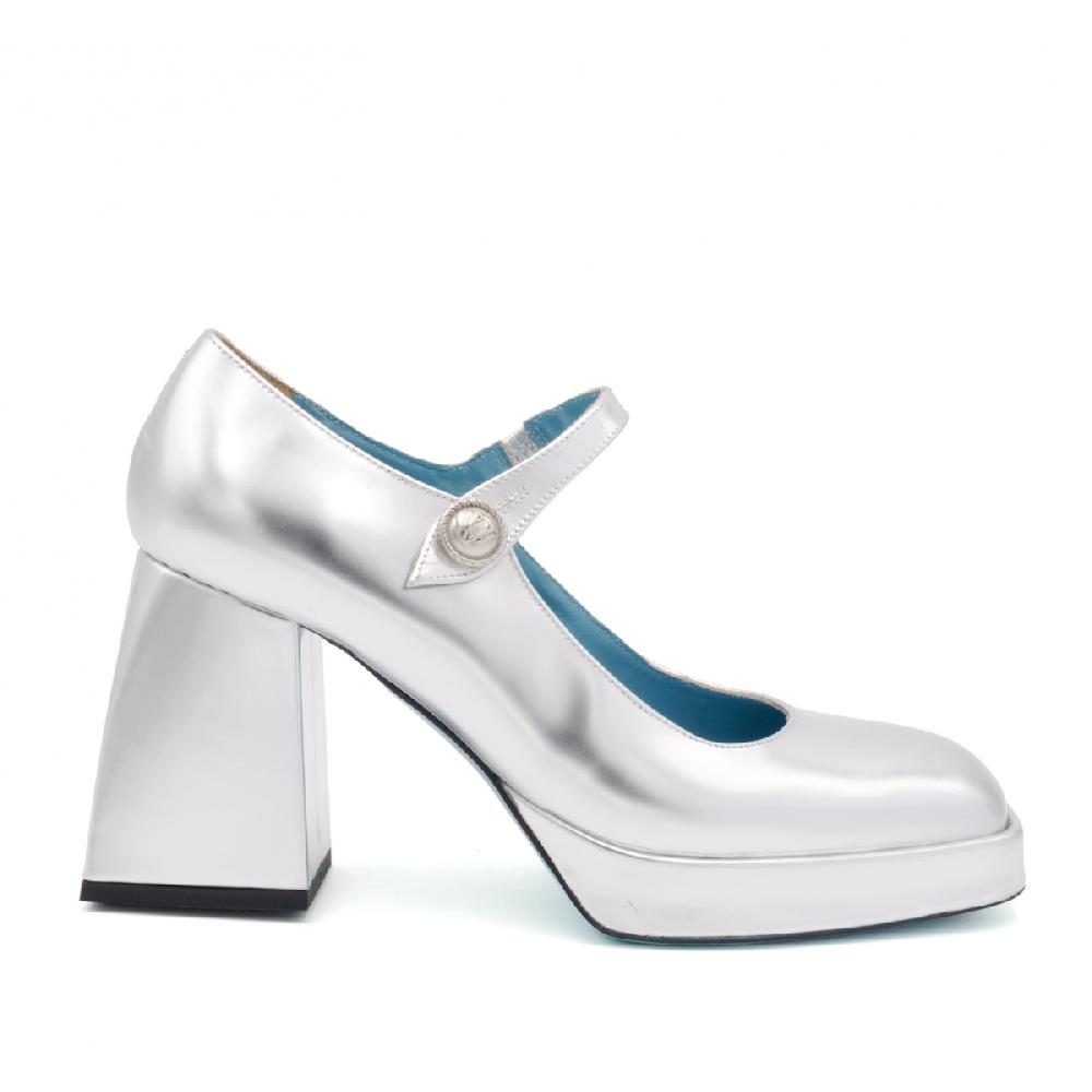 Amalfi by rangoni Scarpe mary jane plateau Piuma argento 2025
