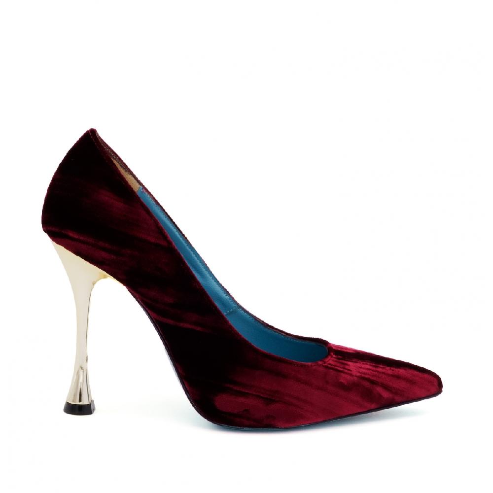 Amalfi by rangoni Décolleté Simply in velluto rosso Sconto